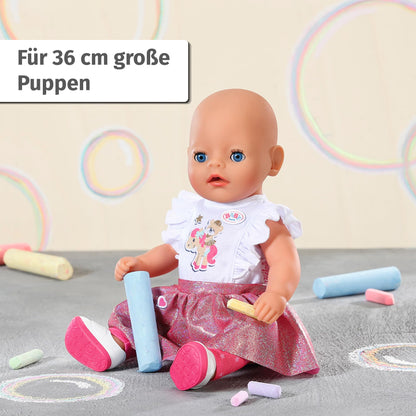 BABY Born Lieblingsoutfit Set de îmbrăcăminte 2 în 1 cu tricou și colanți pentru păpuși de 36 cm