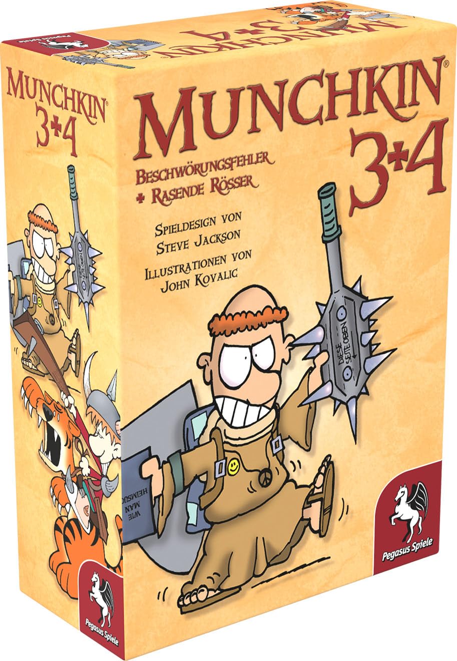 Pegasus Spiele 17224G Set de joc Munchkin Extensii 3+4 de la 12 ani (limba germană)