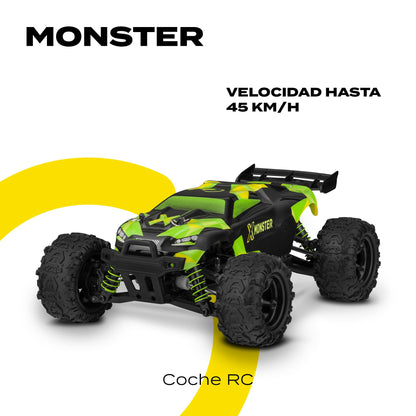 Overmax X-Monster 3.0 Mașină RC 4x4, 45 km/h, Mărime Mare 1:18, 2 Baterii 850 mAh, 100m Rază de Acțiune, Suspensie Independentă, Certificat TUV (X-Monster)