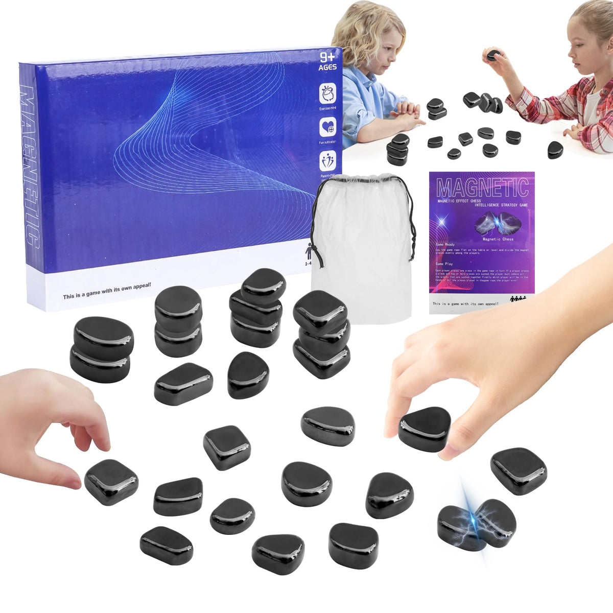 SUNtoys WJ012 Set de șah magnetic joc strategic 3-12 ani (limba germană)