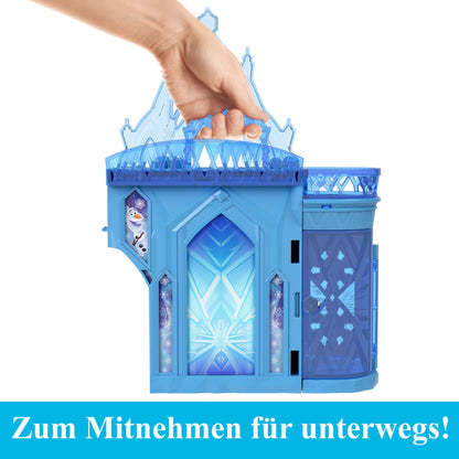 Mattel JDP63 Castelul Elsa Disney Frozen, casă păpuși