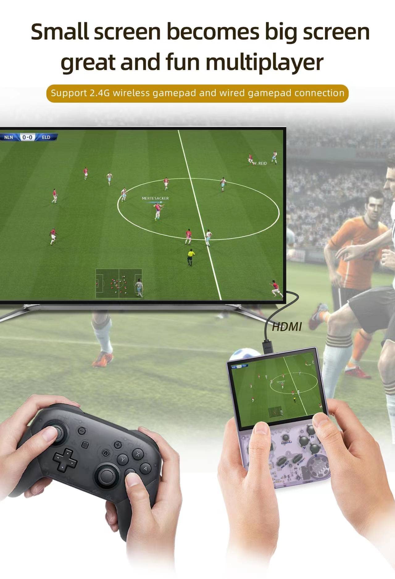 ANBERNIC RG35XX Consolă de jocuri portabilă retro, card de 64G, peste 5400 de jocuri, gri
