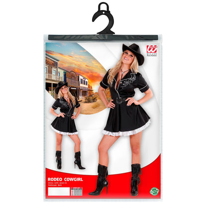 Costum Rodeo Girl WIDMANN MILANO - Rochie Cowgirl pentru petreceri, stil Western, Carnaval, Fasching