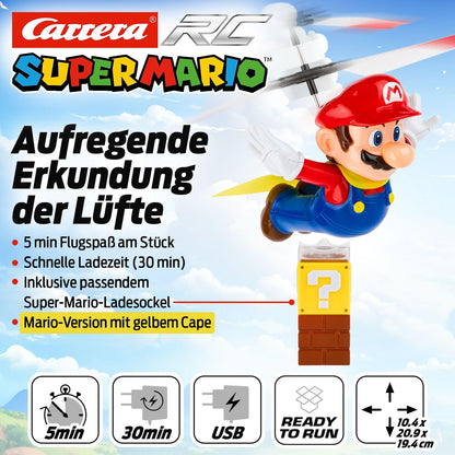 Figurina zburatoare Carrera Super Mario, Plastic, Cu telecomanda, Multicolor