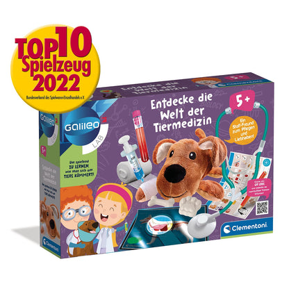 Clementoni Galileo Lab – Descoperă lumea medicinei veterinare, set de joc captivant cu multe ustensile și informații utile, pentru viitorii veterinari de la 5 ani, Clementoni 59262