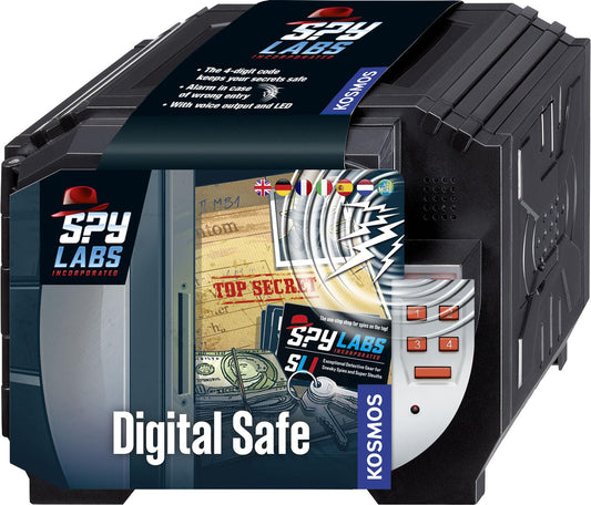Seif Digital Kosmos 617271 Spy Labs - Protejează-ți Secretele cu Cod și Alarmă Vocală, Jucării pentru Detectivi pentru Copii, Instrucțiuni Multilingve (DE, EN, FR, IT, ES, NL)