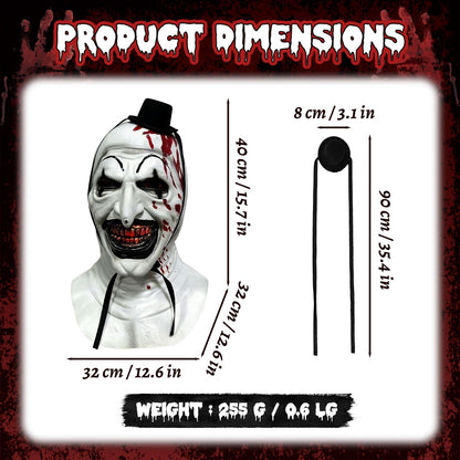 SINSEN Mască Terrifier Art Clovn, latex, adulți