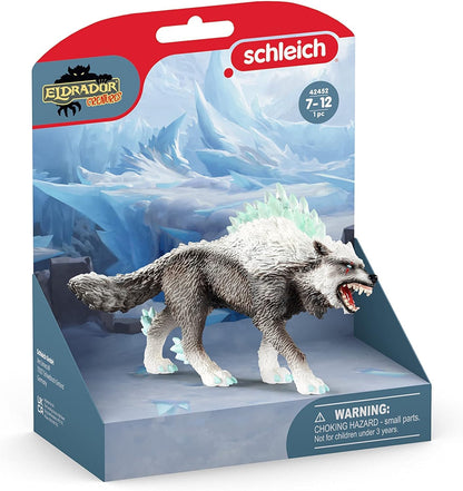 SCHLEICH ELDRADOR Creatures | Lupul zapezilor 42452 | Figură de monstru ELDRADOR cu cristale transparente pe spate | cadou minunat pentru băieți și fete | de la 7 ani | 15 x 5 x 9 cm