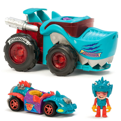 T-Racers Mega Wheel T-Shark Set de joaca cu masinuta