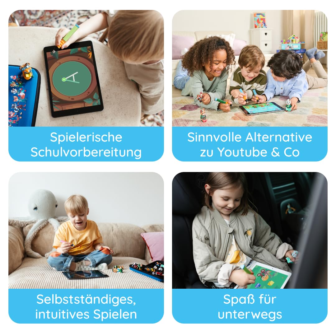 Edurino DE-S001 Set de învățare pentru citit și scris cu Mika 1 nivel 4+ ani cu stilou digital | Joc educațional digital inovator
