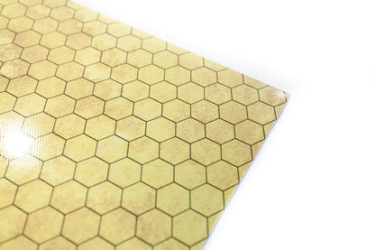 Covoras RPG 50x50cm cu grila hexagonala - covor de lupta cu stergere uscata pentru jocuri de rol, Dungeons and Dragons, Pathfinder - Papirus 1