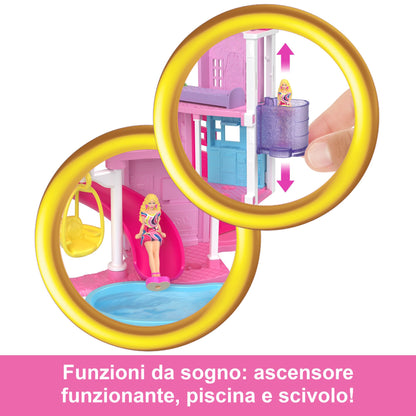 Set de joaca casuta si papusa Mini Barbie, BarbieLand HYF45