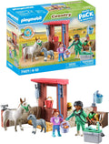 PLAYMOBIL Country Set de joacă veterinar pentru măgari pentru copii de la 4 ani