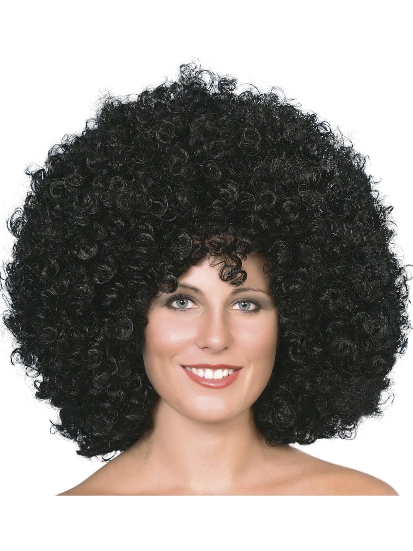 Smiffys Perucă Afro, Super mare, Negru Halloween