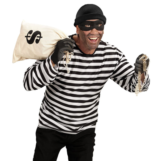 Costum de hoț, infractor, criminal, condamnat, costum de carnaval WIDMANN