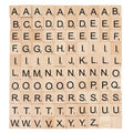 RUOXIXI Set 100 litere din lemn A-Z pentru artizanat