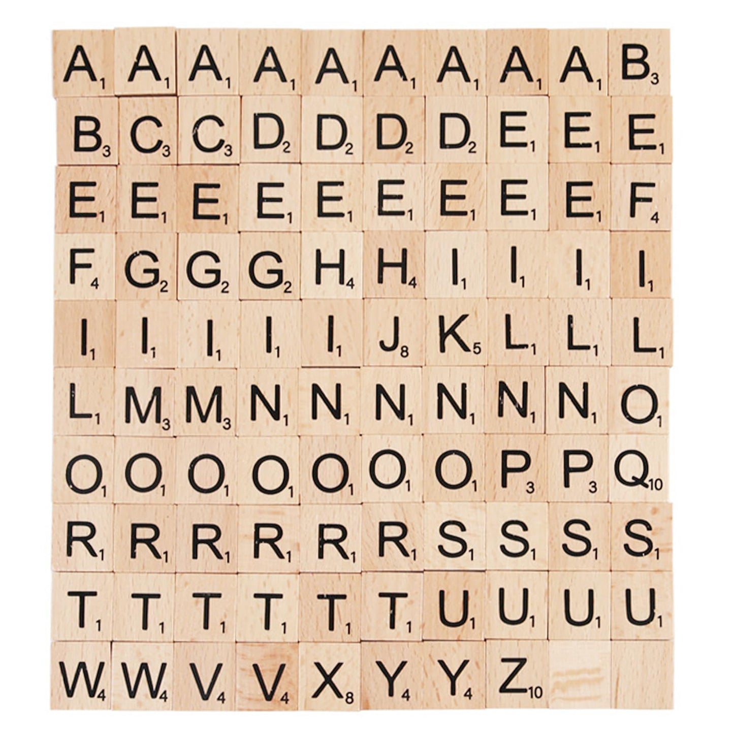 RUOXIXI Set 100 litere din lemn A-Z pentru artizanat
