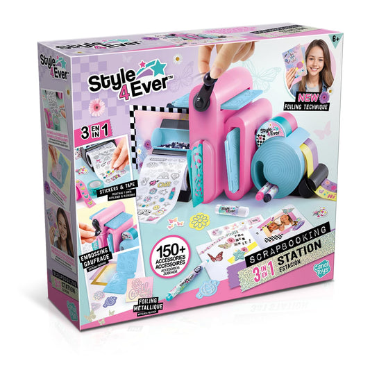 Canal Toys Style 4 Ever Set de scrapbooking 3-în-1 150+ elemente creative de la 6 ani
