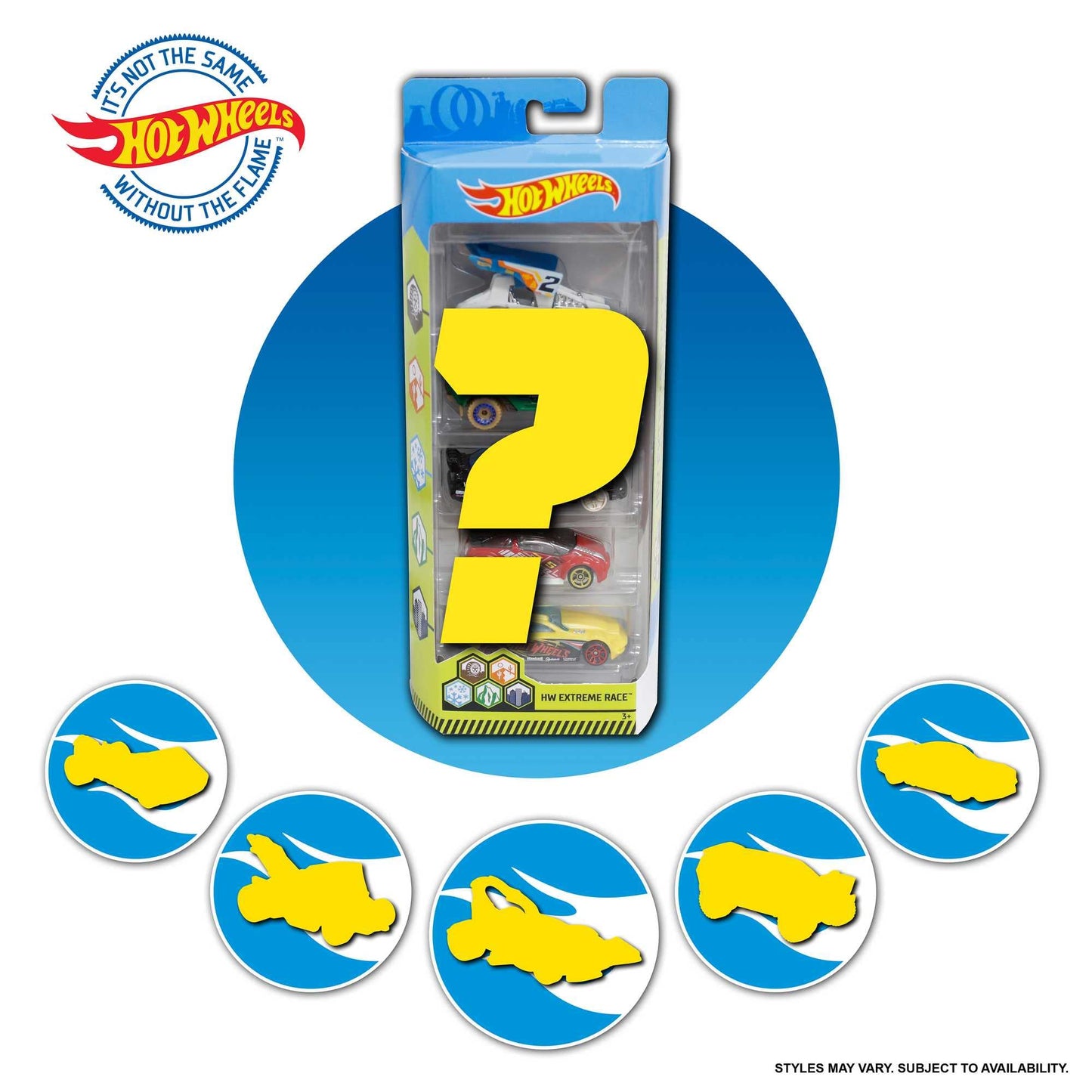 Hot Wheels 1806 Set de mașinuțe, 5 piese, 1:64, cu detalii realiste, jucărie auto, de la 3 ani