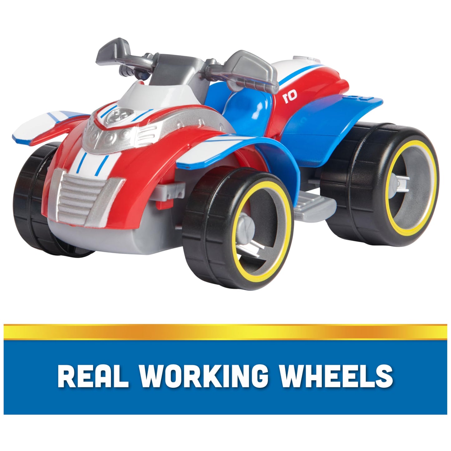 PAW PATROL, Quad de salvare cu figura lui Ryder (Vehicul de bază sustenabil), jucărie pentru copii de la 3 ani
