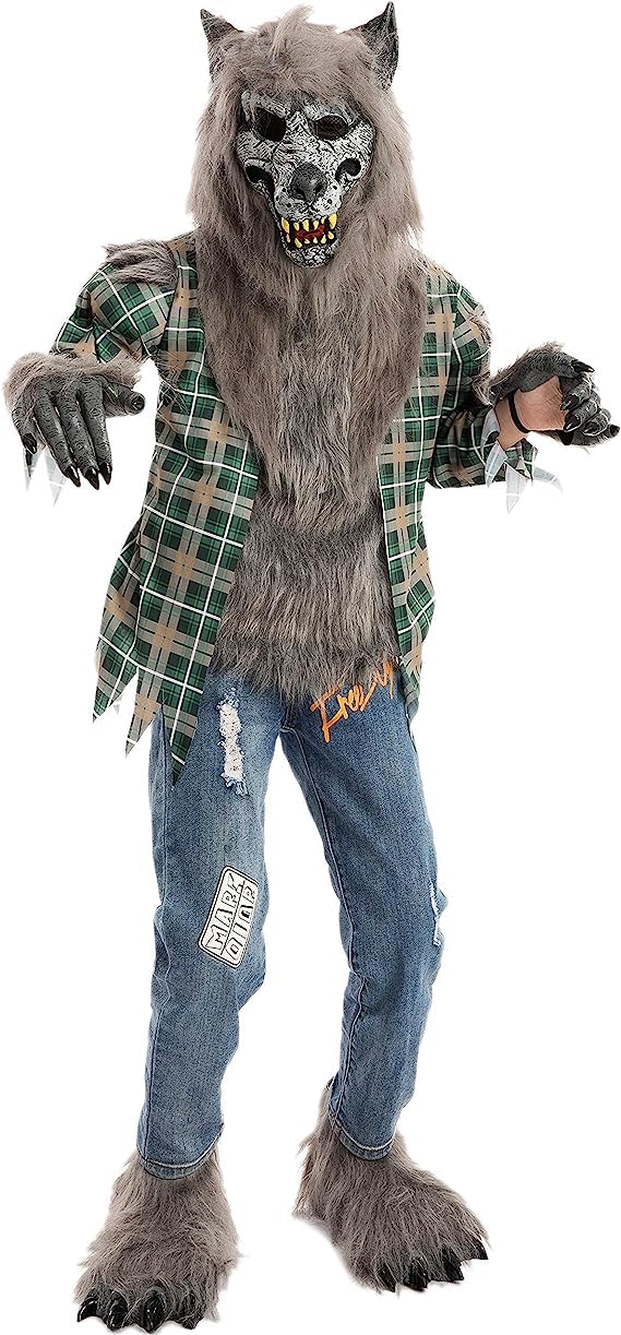 Spooktacular Creations Costum lup cu mască, 5-7 ani