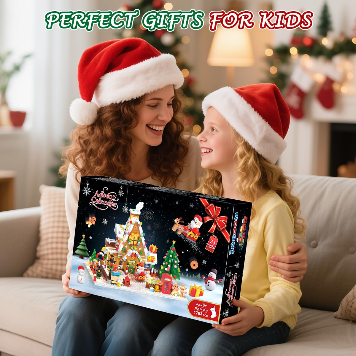 INSOON Calendar Advent Construcție Casă Turtă Dulce, 10+ ani