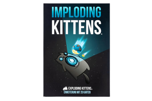 Exploding Kittens – Imploding Kittens, extensie pentru joc de petrecere, joc de cărți, 2-6 jucători, 7+ ani, 15+ minute, multicolor