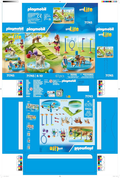 PLAYMOBIL 71745 Teren de joaca pentru caini, 4+ ani