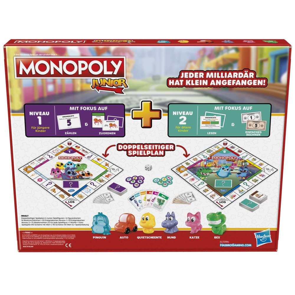Monopoly Junior Joc de societate 2 in 1, 4+ ani