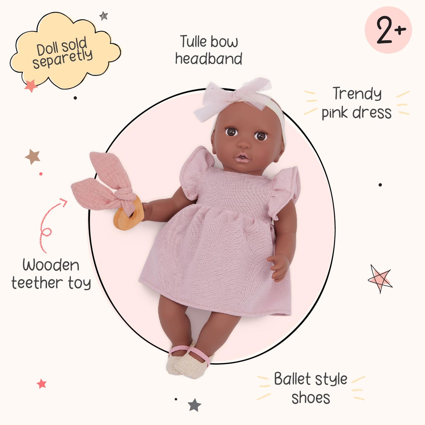 LullaBaby Îmbrăcăminte Păpuși 36cm, 2+ ani