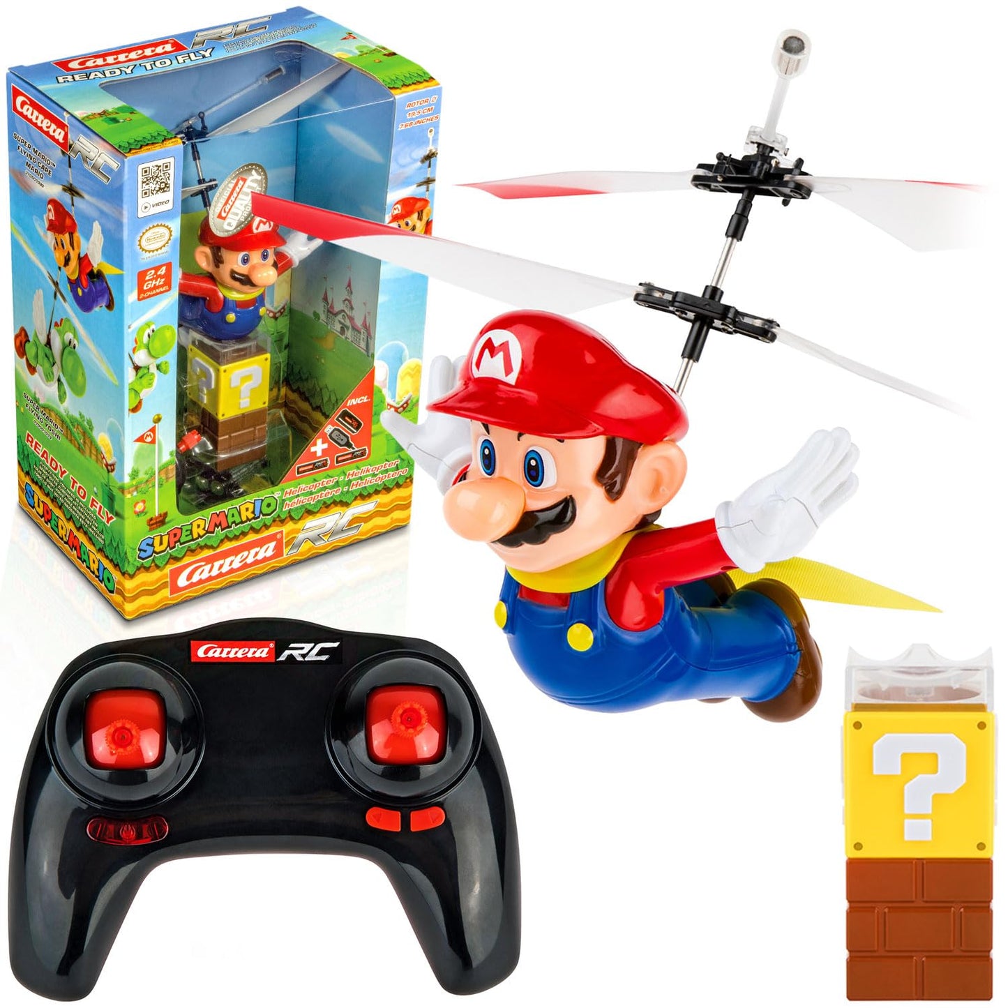 Figurina zburatoare Carrera Super Mario, Plastic, Cu telecomanda, Multicolor