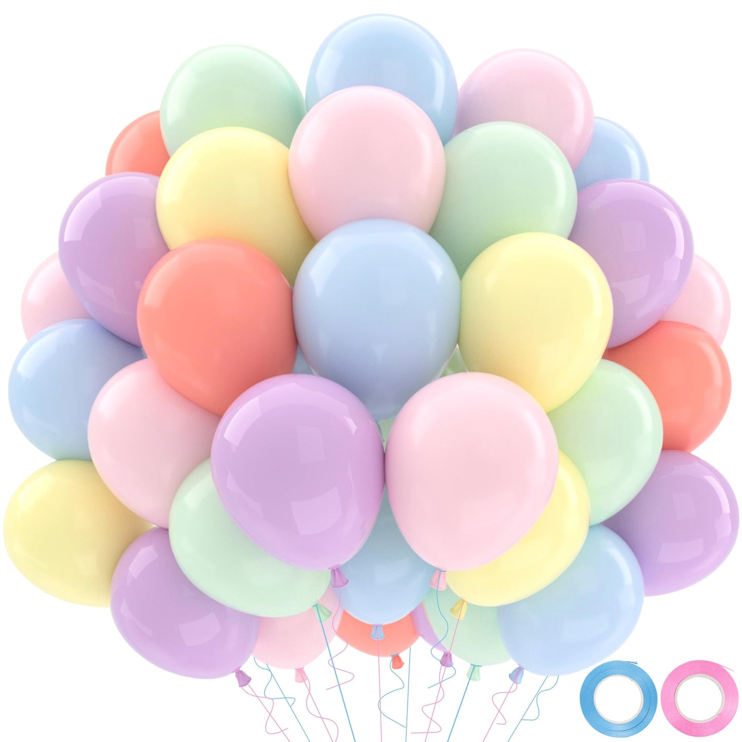 QIFU Set 52 Baloane Pastel Macaron pentru Petrecere