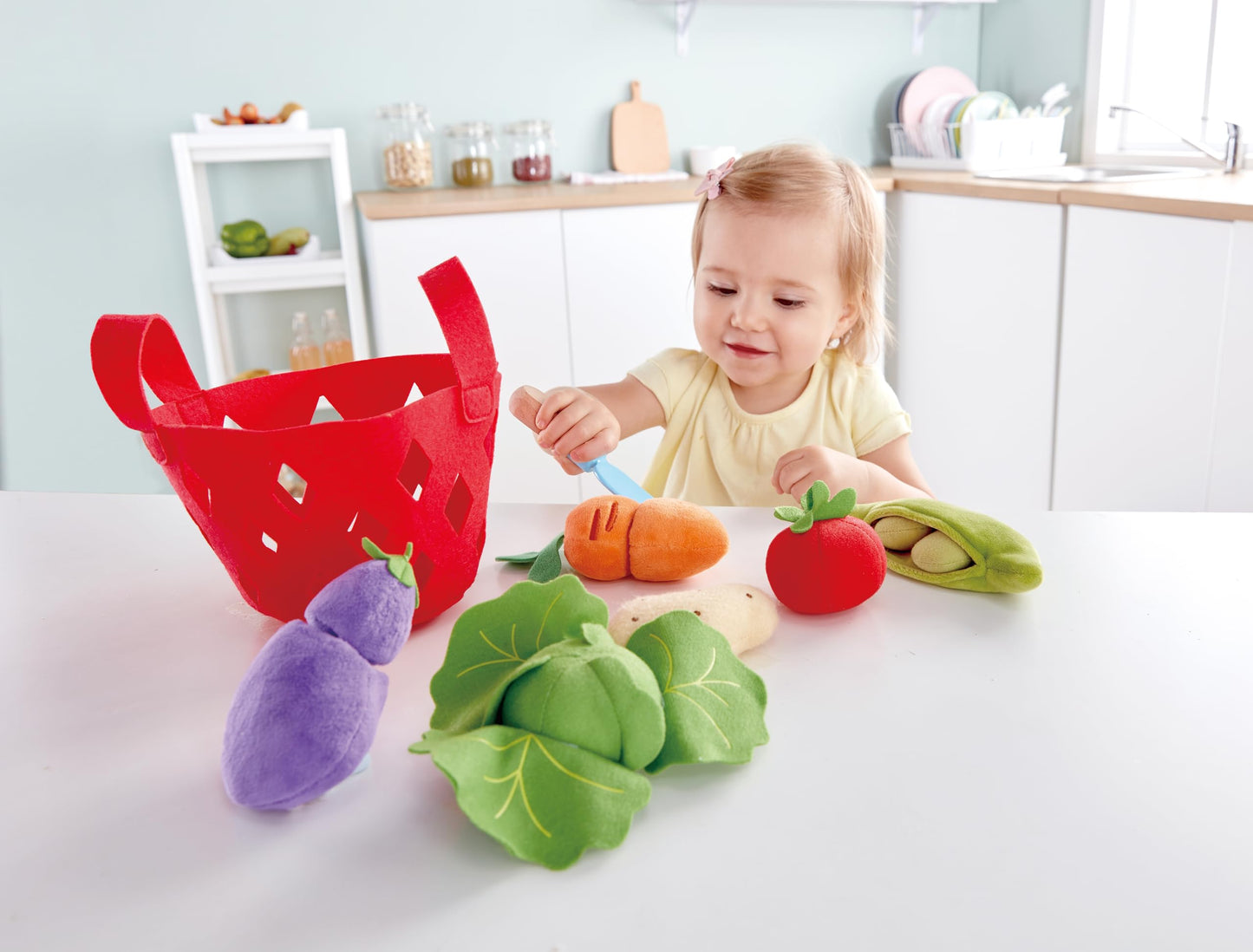 Hape Set Legume din Textil, 8 piese, 18+ luni