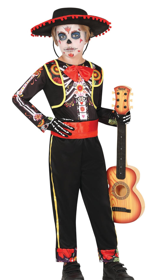 Guirca Costum Mariachi Schelet copii, 3-4 ani