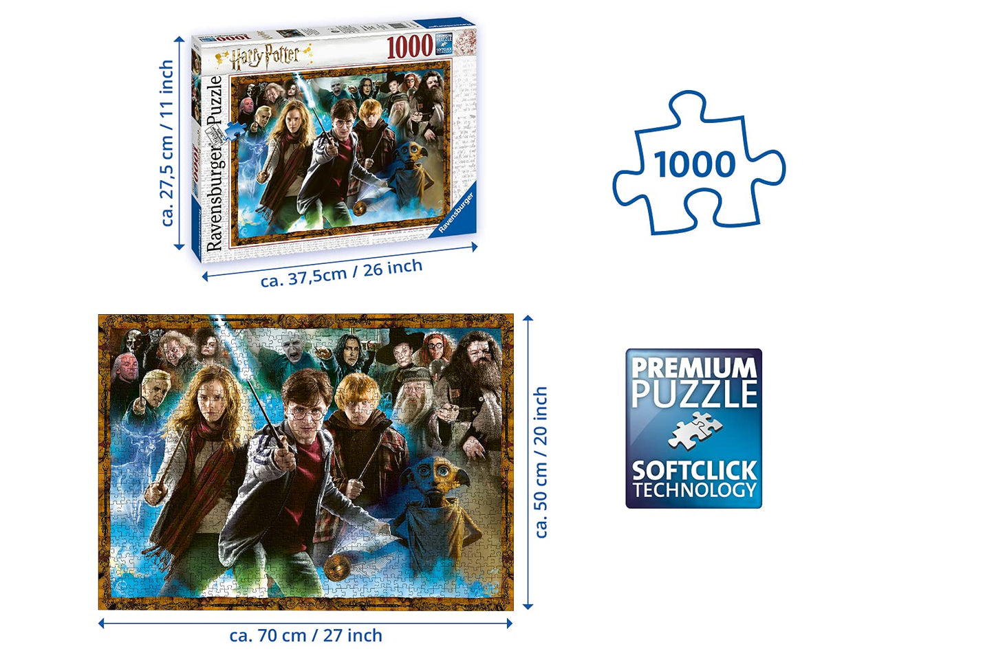 Ravensburger 15171 Puzzle Harry Potter, 1000 piese