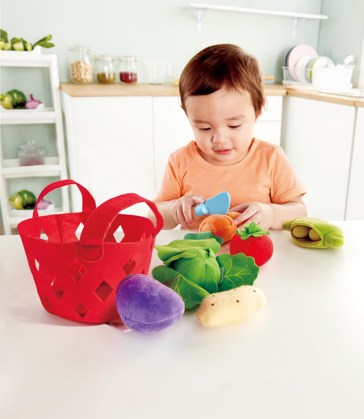 Hape Set Legume din Textil, 8 piese, 18+ luni