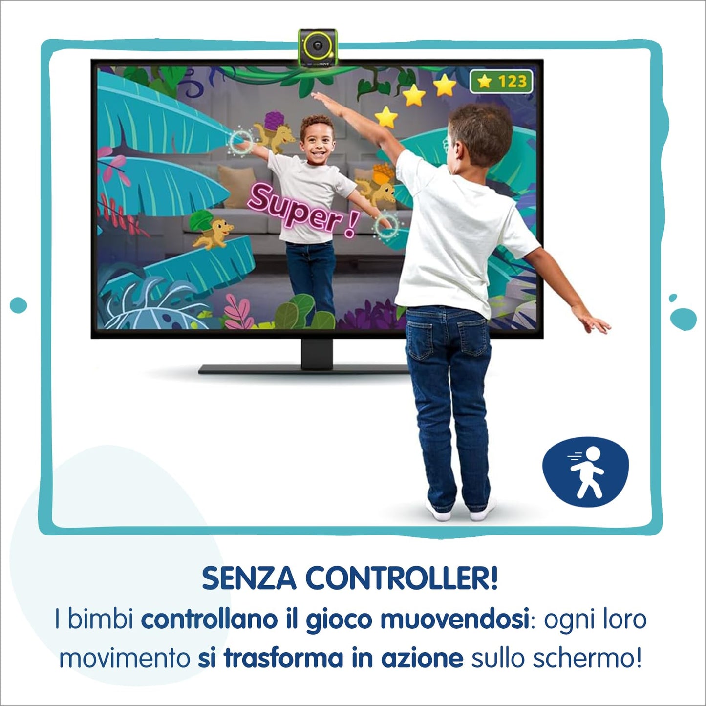 VTech LeapMove Consolă Interactivă, 25 jocuri (italiană)