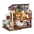 Rolife Casa de papusi miniatara Cafenea cu LED, lemn
