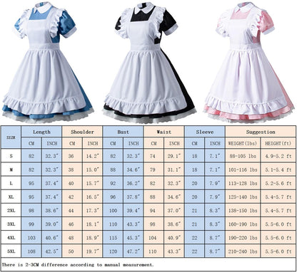 Wannsee Costum menajeră Lolita anime, 6 piese, albastru