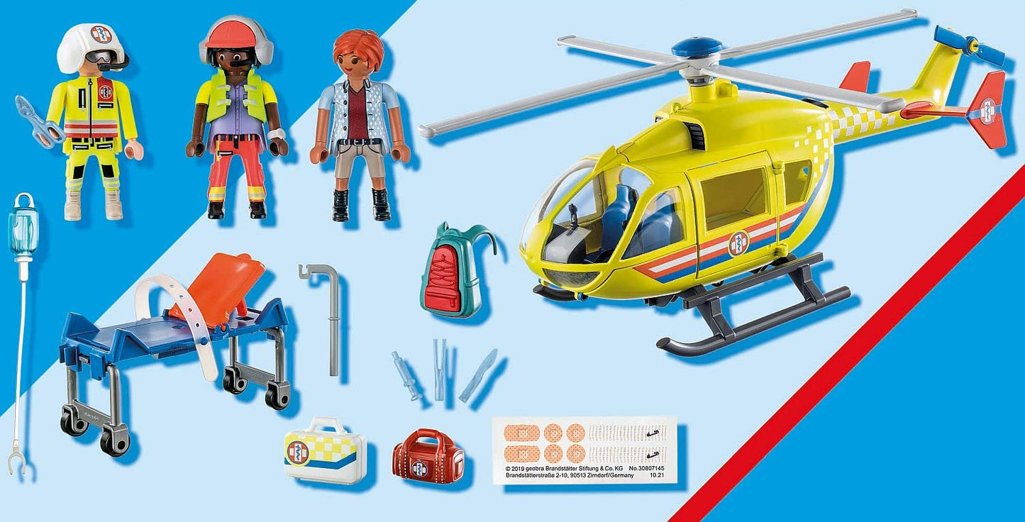 Playmobil City Life 71203 Elicopter de salvare, 4+ ani