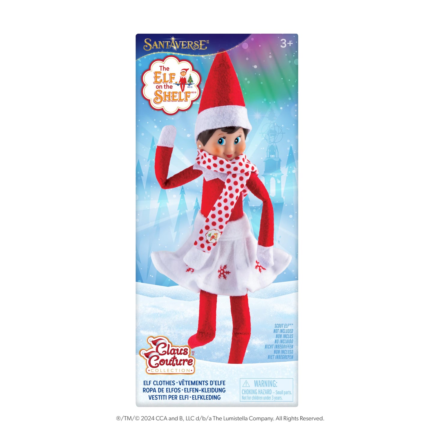 The Elf on the Shelf Set imbracaminte: fusta si esarfa