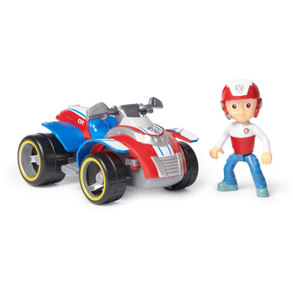 PAW PATROL, Quad de salvare cu figura lui Ryder (Vehicul de bază sustenabil), jucărie pentru copii de la 3 ani