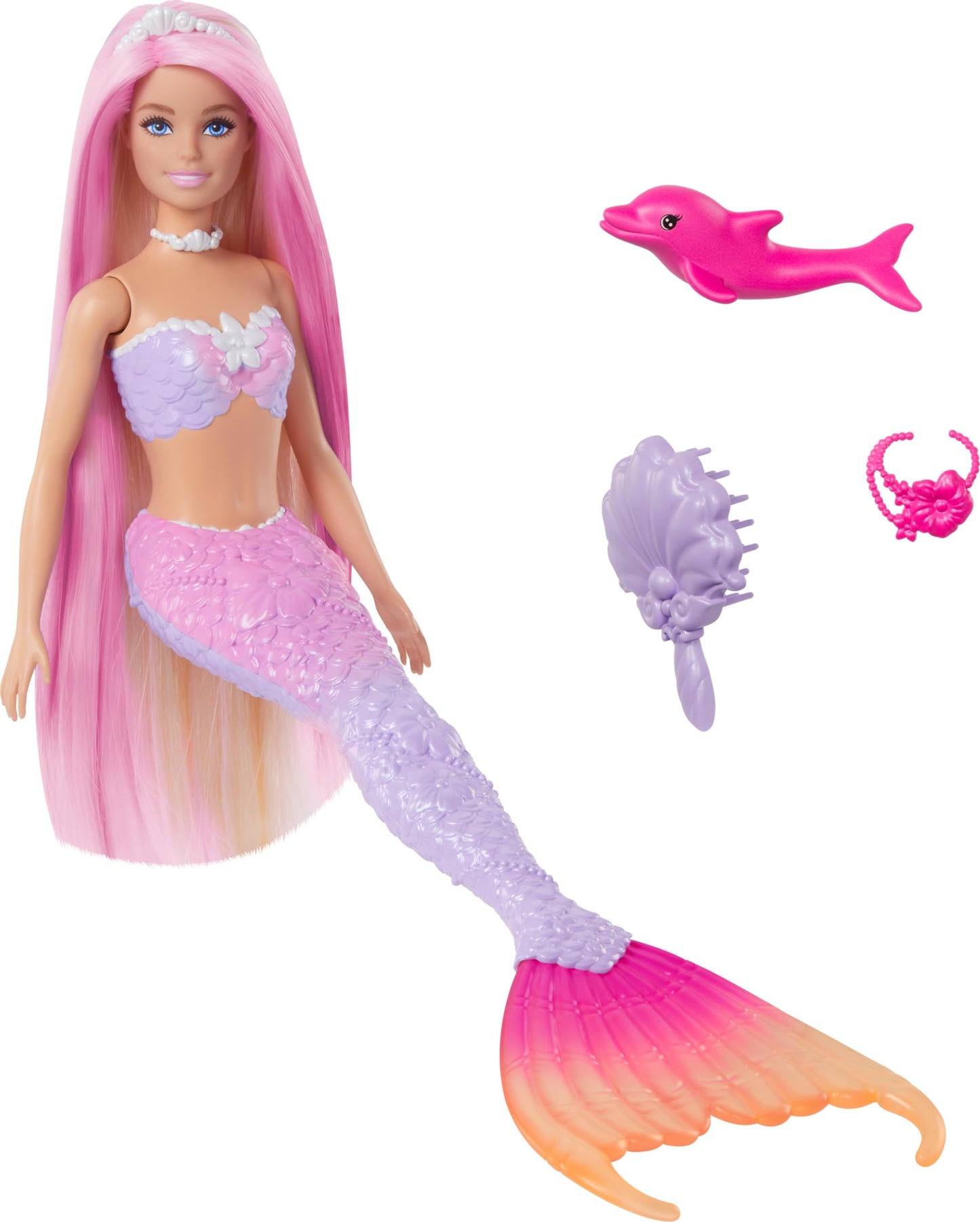 Barbie Sirenă Malibu cu schimbare culoare la apă