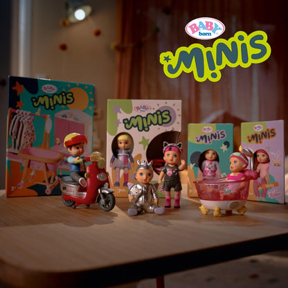 BABY Born Minis Set Joacă Cadă cu Păpușa Amy, 3+ ani
