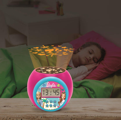 Ceas deșteptător Lexibook Barbie cu funcție de snooze, lumină de noapte cu timer, ecran LCD, funcționare pe baterii, RL977BB