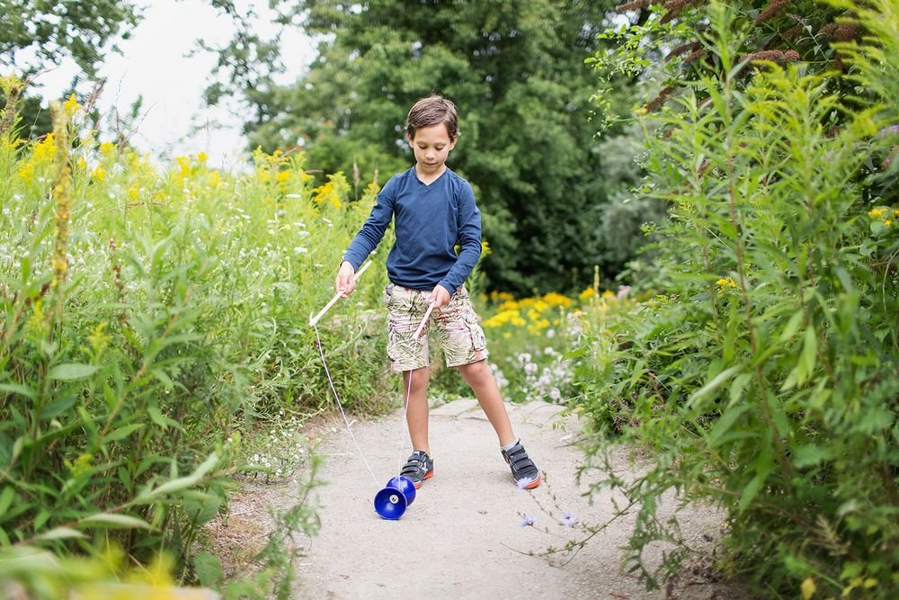 Diabolo - Joc de coordonare compact pentru exterior - Jucărie de exterior pentru copii