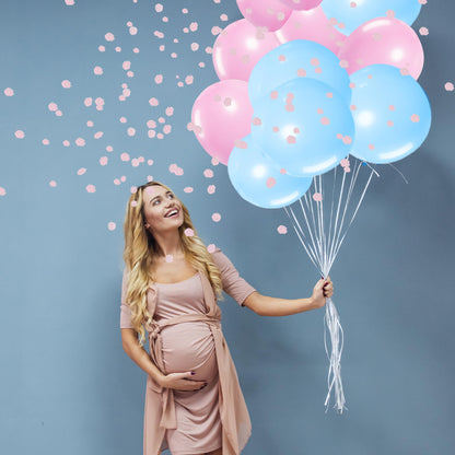 Montegoni Gender Reveal Party Set de decorare pentru petreceri bebeluși, cu confetti roz și albastru
