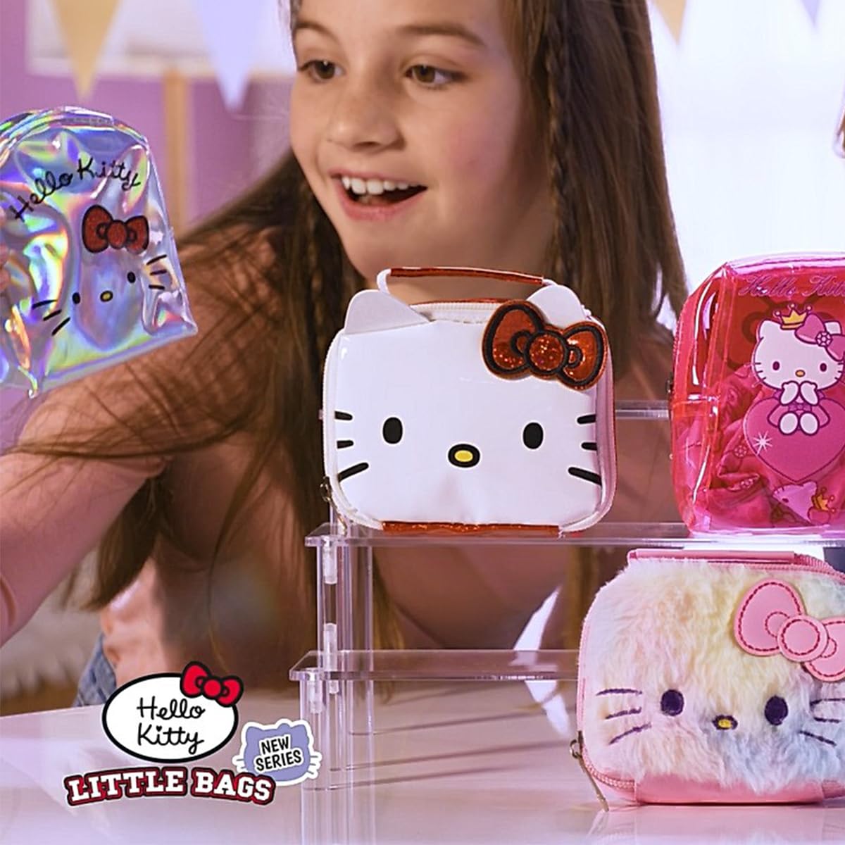 Cutii Amuzante Hello Kitty - Set 2 Pungi pentru Fete cu Accesorii, Jucării și Jocuri pentru Copii de la 3 Ani