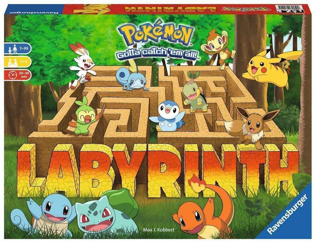 Ravensburger – Labirintul Pokémon, Jocuri de Masă Labirint, Jocuri pentru copii +7 ani, Jocuri Pokémon, De la 2 la 4 Jucători, Versiune în Română