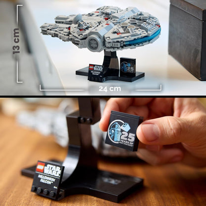 LEGO Star Wars 75375 Set de construcție Raumschiff model pentru adulți cu suport de expunere și plăcuță cu nume decor birou cadou pentru fani de la 36 luni